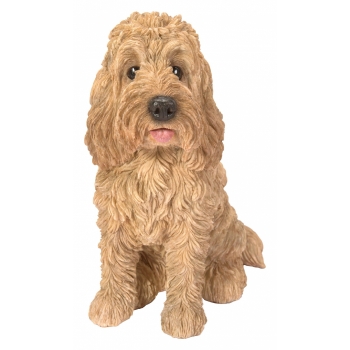 Vivid Arts Real Life Sitting Golden Cockapoo (Size D)