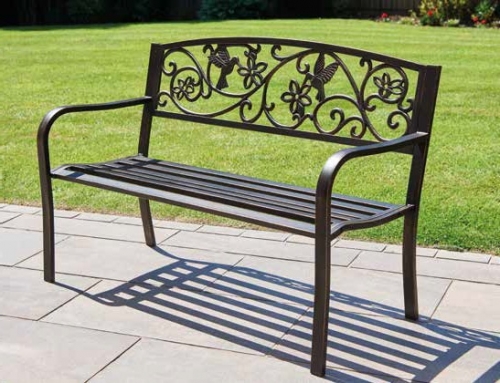 Greenhurst Hummingbird Garden Bench (Bronze Galvanised)