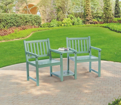 Greenhurst Danesford Duo Bench (PU Coated - Sage Green)