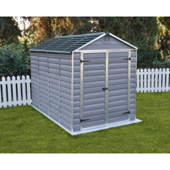 Palram-Canopia 6x10 Skylight Polycarbonate Shed (Grey)