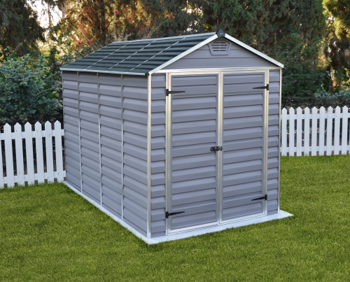 Palram-Canopia 6x10 Skylight Polycarbonate Shed (Grey)