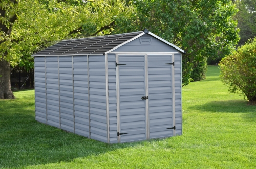 Palram-Canopia 6x12 Skylight Polycarbonate Shed (Grey)