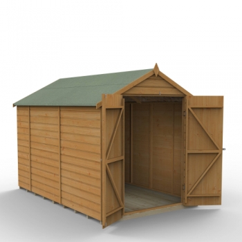 Forest Garden 6x10 Shiplap Dip Treated Apex Shed With Double Door (No Window / Installation Included)