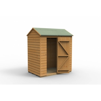 Forest Garden 6x4 Shiplap Dip Treated Reverse Apex Shed (No Window / Installation Included)