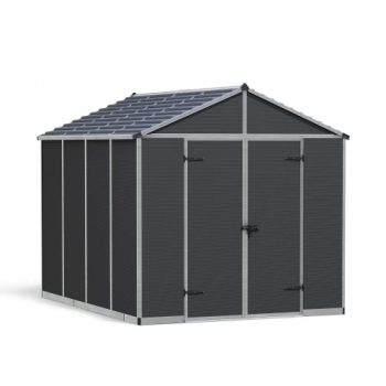 Palram-Canopia 8x10 Skylight Rubicon Polycarbonate Shed (Dark Grey)