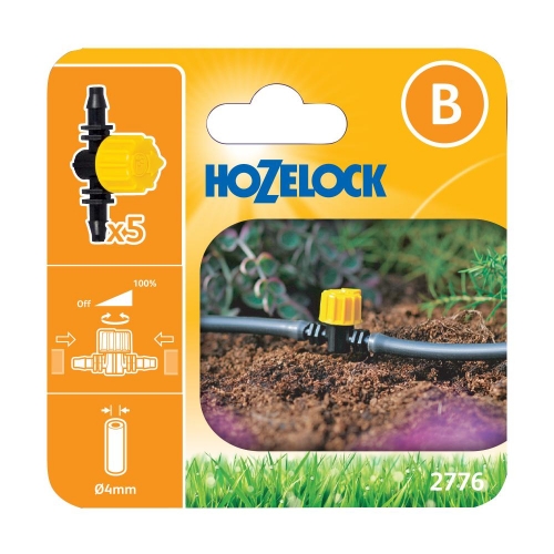 Hozelock Flow Control Valve (4mm) (5pk)