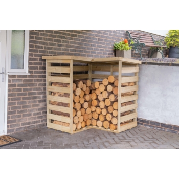 Forest Garden Pressure Treated Corner Log Store