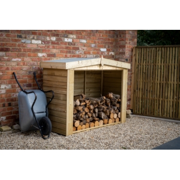 Forest Garden Overlap Pressure Treated Apex Log Store