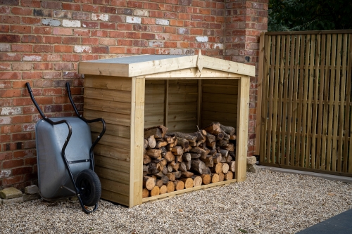 Forest Garden Overlap Pressure Treated Apex Log Store