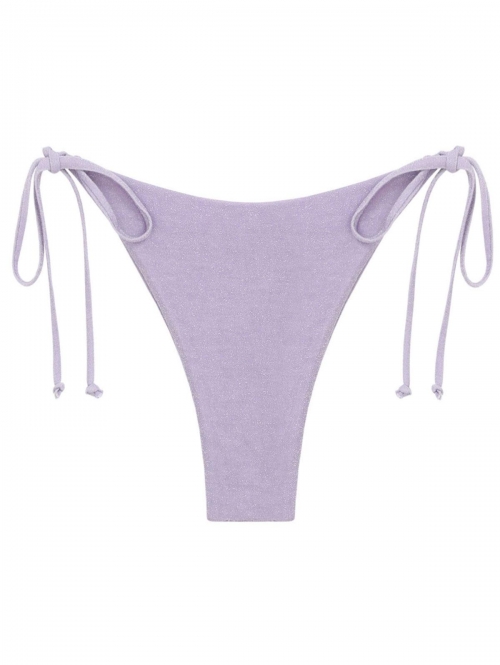 Tie Metallic Adjustable Bikini Bottom L Light purple