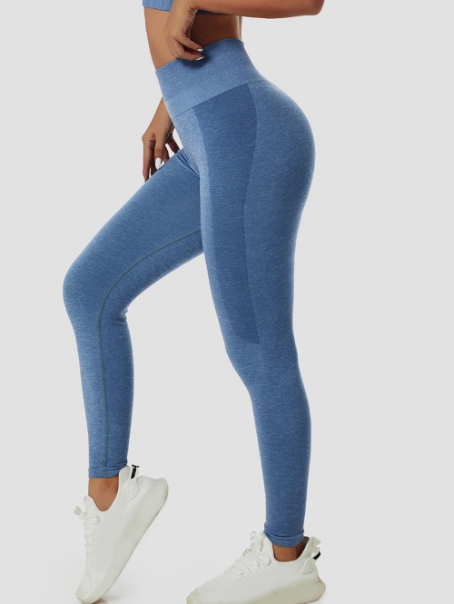 Women Sports High Waisted Sports Running Skinny Leggings S Blue