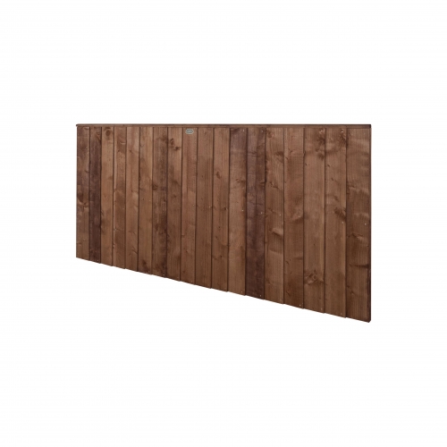 Forest Garden 6ft x 3ft Pressure Treated Brown Pressure Treated Closedboard Fence Panel 1.83m x 0.93m