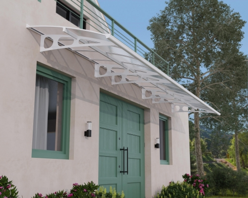 Palram-Canopia Bordeaux 6690 Door Awning Kit (White Mist)