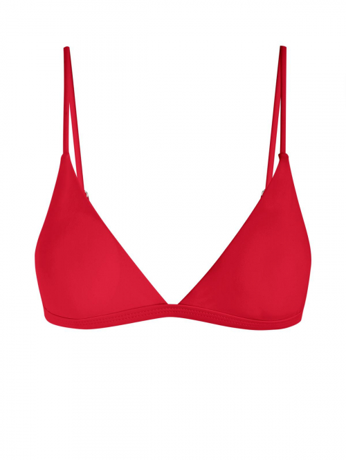 ZAFUL Thin Strap Plunge Bikini Top S Red