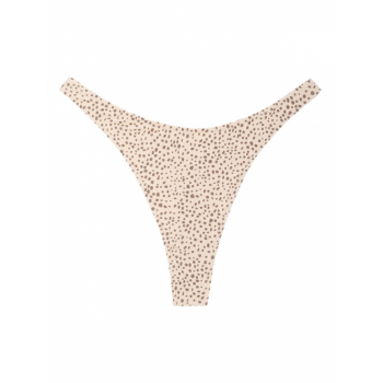 ZAFUL Leopard Animal Print Thong Bikini Bottom M Light coffee