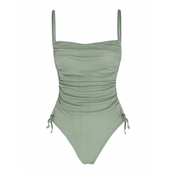 ZAFUL Shiny Cinched Side One-piece Swimsuit Xl Light green