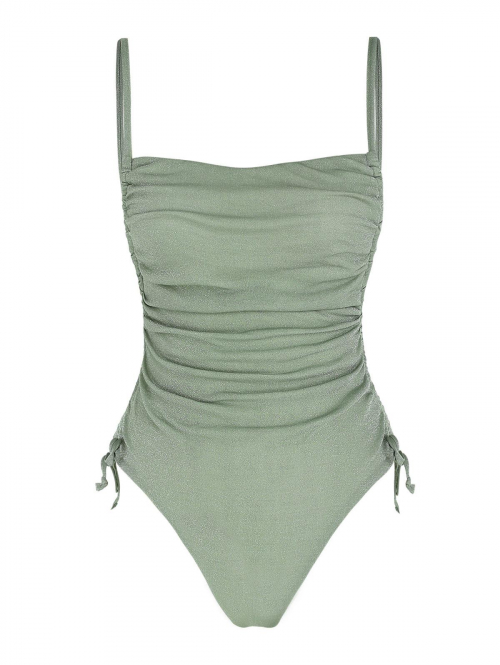 ZAFUL Shiny Cinched Side One-piece Swimsuit Xl Light green