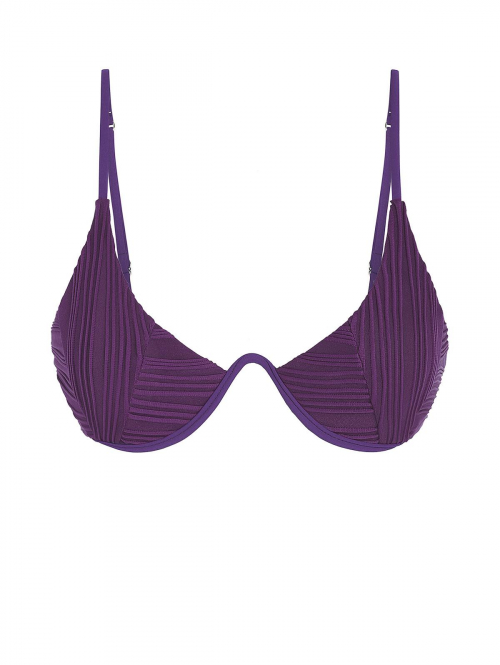 Ribbed Monowire Bikini Top M Concord