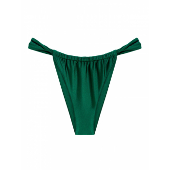 ZAFUL Shiny Loincloth Bikini Bottom S Deep green