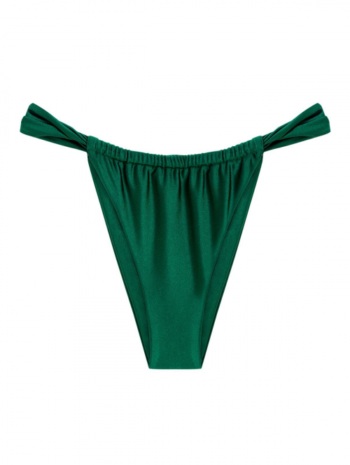 ZAFUL Shiny Loincloth Bikini Bottom S Deep green