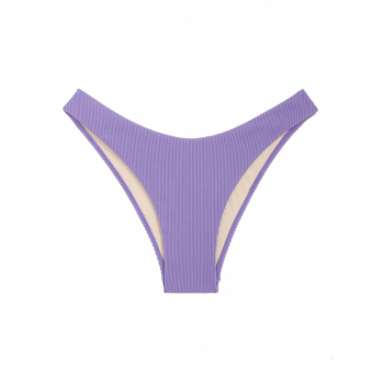 ZAFUL Textured Cheeky Bikini Bottom M Purple