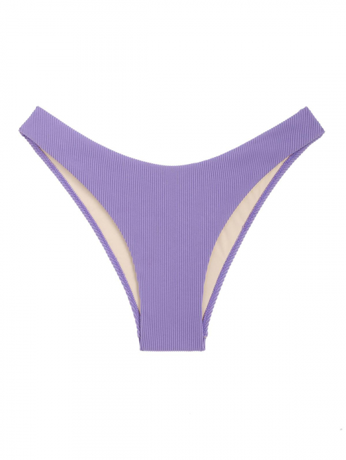 ZAFUL Textured Cheeky Bikini Bottom M Purple