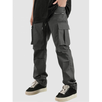 ZAFUL Men's ZAFUL Multi Pockets Design Drawstring Cargo Pants L Dark gray