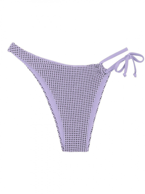 Asymmetrical Textured Tankini Bottom M Light purple