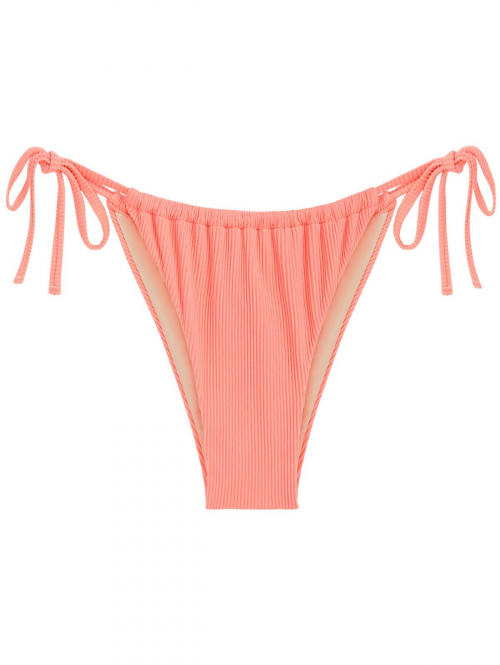 ZAFUL Ribbed Tie Side Loincloth Bikini Bottom L Light orange