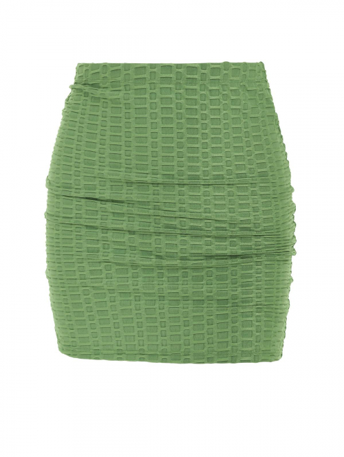 Women Beach ZAFUL Honeycomb Textured Mini Bodycon Beach Skirt M Light green