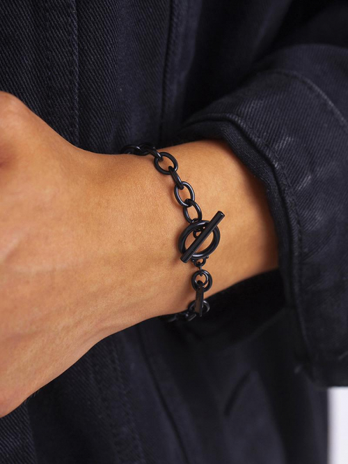 Toggle Clasp Ring Linked ID Bracelet