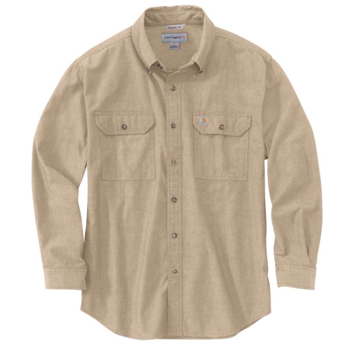 Carhartt Mens Loose Fit Chambray Long Sleeve Cotton Shirt L - Chest 42-44' (107-112cm)