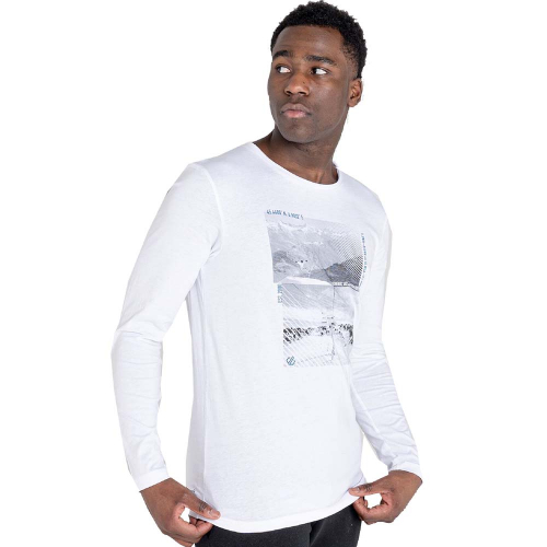 Dare 2b Mens Upgrade Organic Long Sleeve Graphic T Shirt XL- Chest 44', (112cm)