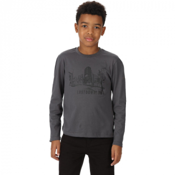 Regatta Boys Wenbie III Cotton Long Sleeve T Shirt 15-16 Years- Chest 35-36', (89-92cm)