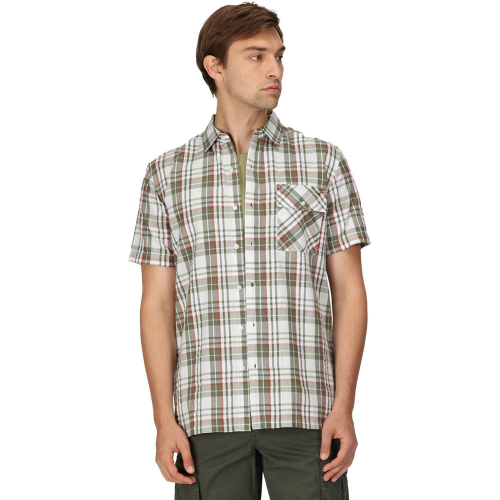 Regatta Mens Deavin Short Sleeve Casual Check Shirt 3XL - Chest 49-51' (124.5-129.5cm)