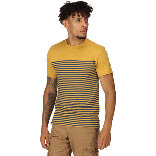 Regatta Mens Shorebay Coolweave Striped Tee T Shirt 3XL - Chest 49-51' (124.5-129.5cm)