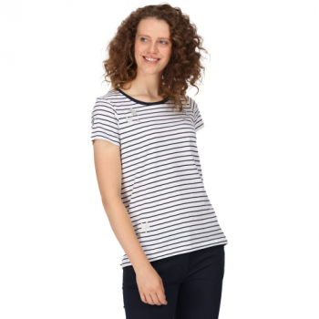 Regatta Womens Odalis II Striped Graphic T Shirt 10 - Bust 34' (86cm)