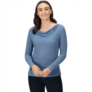 Regatta Womens/Ladies Frayda Lightweight Wool Cowl Neck Longsleeve Top 10 - Bust 34' (86cm)