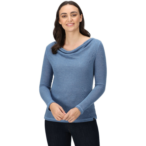 Regatta Womens/Ladies Frayda Lightweight Wool Cowl Neck Longsleeve Top 10 - Bust 34' (86cm)