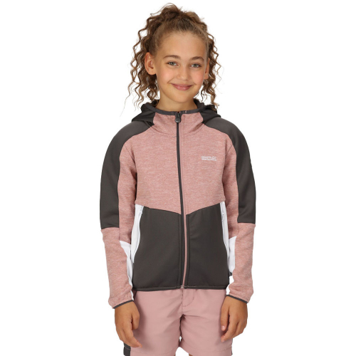 Regatta Girls Dissolver VII Full Zip Hooded Fleece Jacket 3-4 Years - Chest 55-57cm (Height 98-104cm)