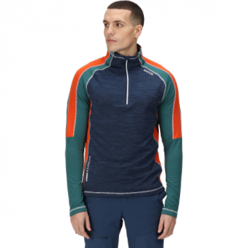 Regatta Mens Hepley Moisture Wicking Half Zip Fleece Jacket L - Chest 41-42' (104-106.5cm)