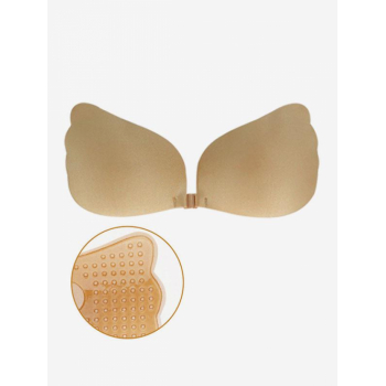 Wings Shape Reusable Push Up Gathering Strapless Bras Sticky Bra Adhesive Invisible Bra Cup a Light orange