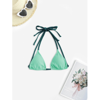 Halter Bikini Top S Light green