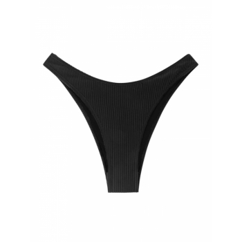 ZAFUL Cheeky Textured Bikini Bottom M Black