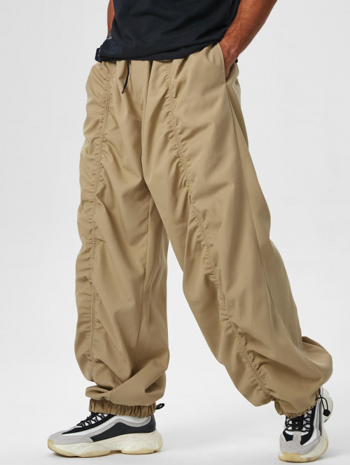 ZAFUL Men's ZAFUL Crinkle Design Drawstring Parachute Pants S Light coffee