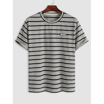 ZAFUL Men's ZAFUL Short Sleeves Striped T Shirt L Black