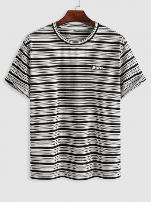 ZAFUL Men's ZAFUL Short Sleeves Striped T Shirt L Black