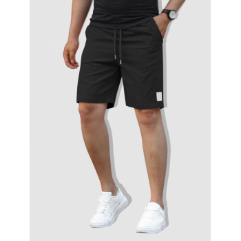 Label Design Casual Basic Bermuda Shorts L Black