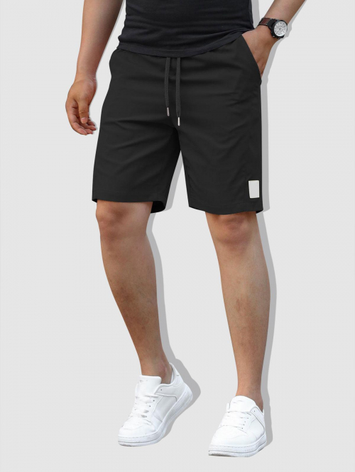 Label Design Casual Basic Bermuda Shorts L Black