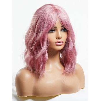 zaful Light Pink Bob Shoulder-length Wavy Synthetic Wig